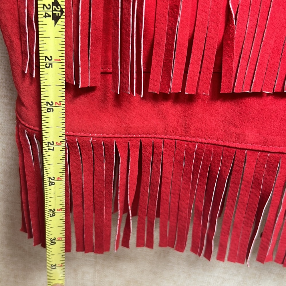 Excelled Collection Medium Red Embroidered Jacket - Picture 8 of 8